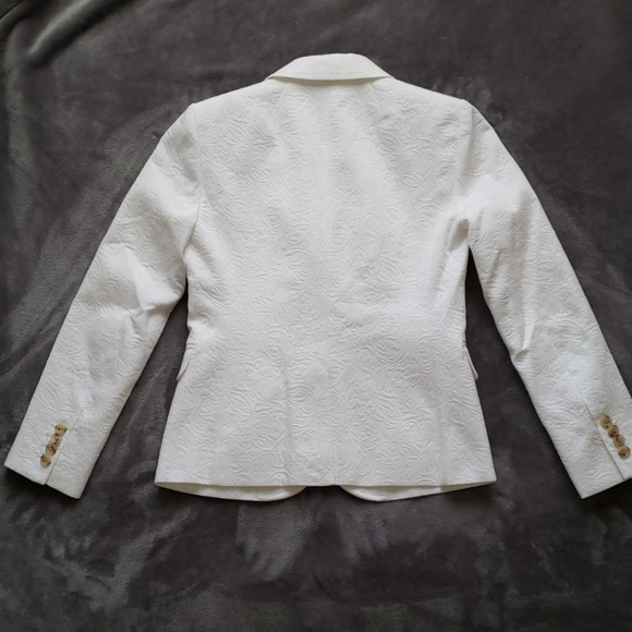 J. Crew Fancy White Brocade Jacket - Picture 5 of 8